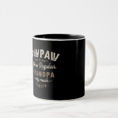 Pawpaw wie ein regelmäßiger Großvater Funny Vathda Zweifarbige Tasse (VorderseiteRechts)