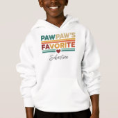 Pawpaw's Favorite Retro Simple Modern Script Name Hoodie (Vorderseite)
