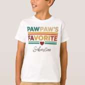 Pawpaw's Favorite Retro Simple Modern Script Name T-Shirt (Vorderseite)