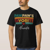 Pawpaw's Favorite Retro Simple Modern Script Name T-Shirt (Vorderseite)