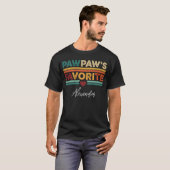Pawpaw's Favorite Retro Simple Modern Script Name T-Shirt (Vorne ganz)
