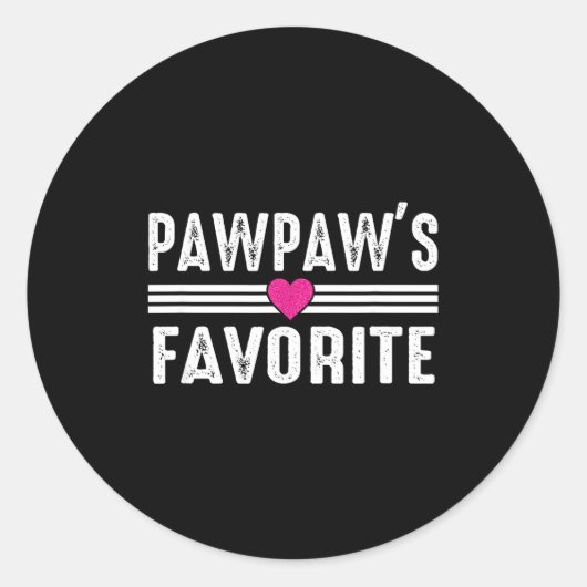 Pawpaw's Favorite  Runder Aufkleber (Vorderseite)