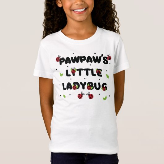 Pawpaws Kleine Ladybug - Niedlich T-Shirt (Vorderseite)