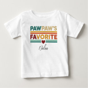 Pawpaws Lieblings-Retro-Einfach-Modern-Schrift-Nam Baby T-shirt