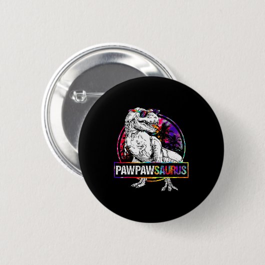 Pawpawsaurus Dinosaur Pawpaw Saurus Family Matchin Button (Vorne & Hinten)