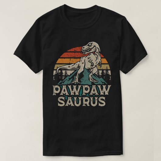Pawpawsaurus Dinosaurier Grandpa Saurus Vatertag T-Shirt (Design vorne)