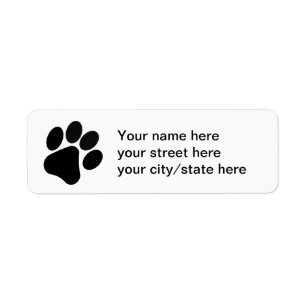 Pawprint Adressen-Etiketten