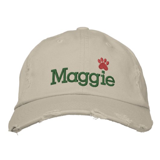 Pawprint Cap durch SRF Bestickte Baseballkappe (Vorderseite)