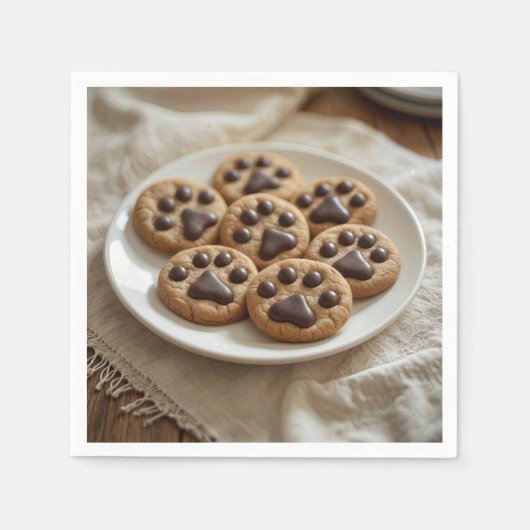 Pawprint-Cookies Serviette (Vorderseite)