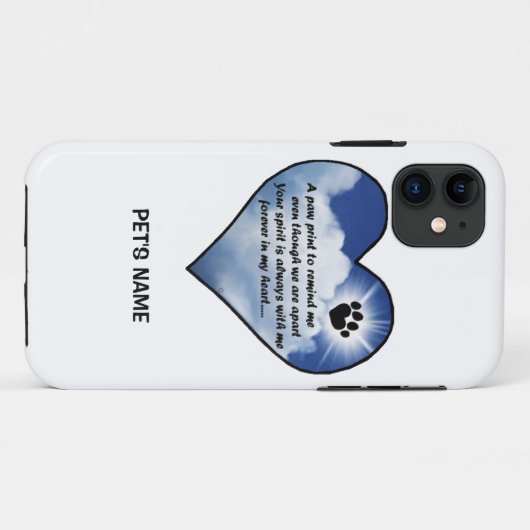Pawprint Denkmal-Gedicht Case-Mate iPhone Hülle (Rückseite (Horizontal))