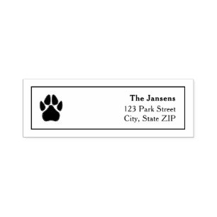 Pawprint einfache Adresse Permastempel