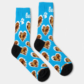 Pawprint Heart Pet Foto Socken (Rechts)