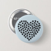 Pawprint Herz Button (Vorne & Hinten)