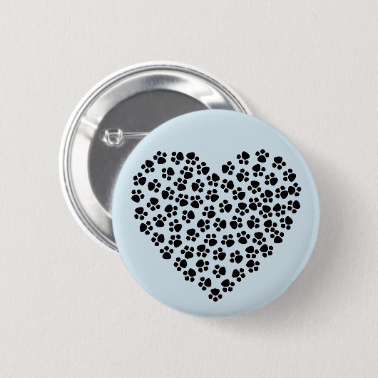Pawprint Herz Button (Vorne & Hinten)
