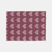 Pawprint Herz Fleecedecke (Vorderseite (Horizontal))