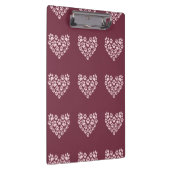 Pawprint Herz Klemmbrett (Rechts)