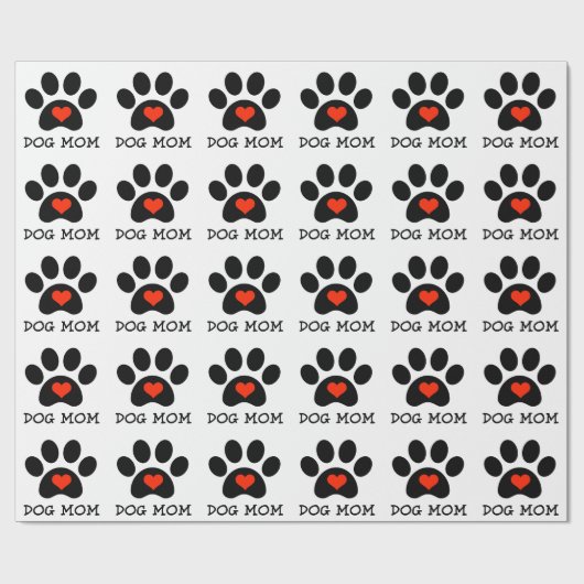 Pawprint HundeMama Geschenkpapier (Flach)