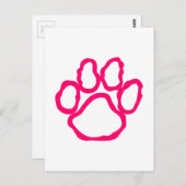 Pawprint-Kontur Postkarte (Vorne/Hinten)