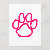 Pawprint-Kontur Postkarte (Vorderseite)