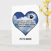 Pawprint Memorial Gedicht Karte (Gelbe Blume)