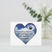 Pawprint Memorial Gedicht Postkarte (Stehend Vorderseite)