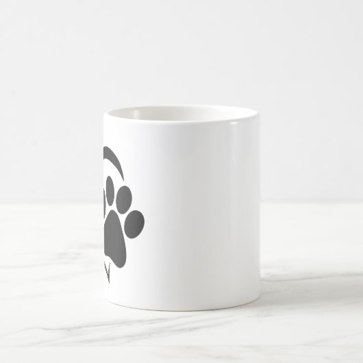 PawPrint mit Herzdesign Kaffeetasse (Mittel)