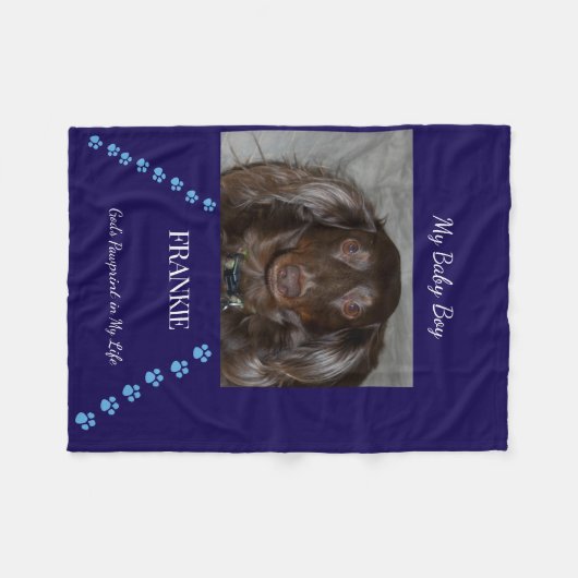 Pawprint Path Keepsake Fleecedecke (Vorderseite (Horizontal))