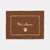 Pawprint Personalisierte Dog-Decken Fleecedecke (Vorderseite (Horizontal))