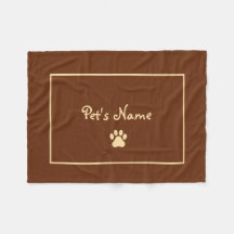 Pawprint Personalisierte Dog-Decken