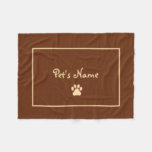 Pawprint Personalisierte Dog-Decken Fleecedecke (Vorderseite (Horizontal))