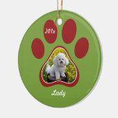Pawprint Personalized Pet Ornament (Links)