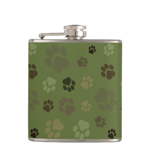 Pawprint Tarnungs-Flasche Flachmann