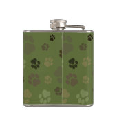 Pawprint Tarnungs-Flasche Flachmann (Rückseite)