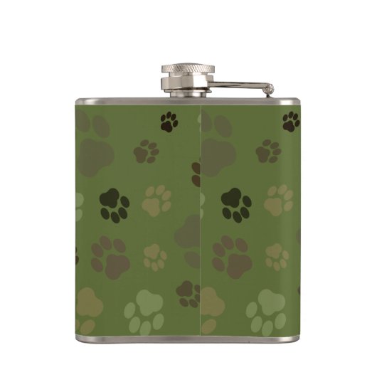 Pawprint Tarnungs-Flasche Flachmann (Rückseite)
