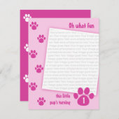 PawprintBlue_0071bc Einladung (Vorne/Hinten)