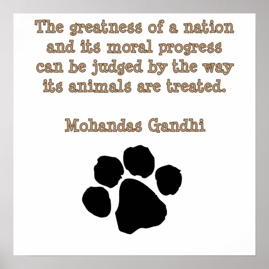 PawPrintGhandi Poster (Vorne)
