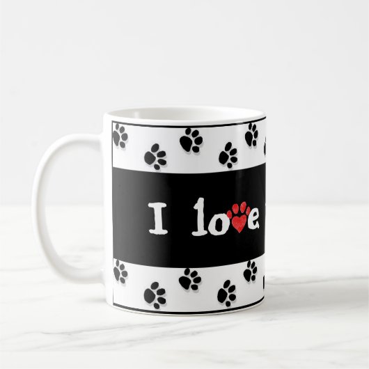 "Pawprints" (Art #2) Kaffee-Tasse Kaffeetasse (Links)