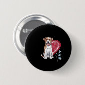 Pawprints auf My Heart Dog Button (Vorne & Hinten)