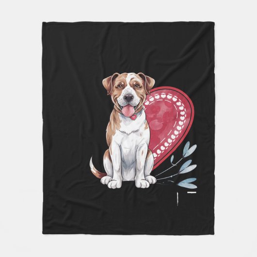 Pawprints auf My Heart Dog Fleecedecke (Vorderseite)