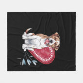 Pawprints auf My Heart Dog Fleecedecke (Vorderseite (Horizontal))