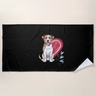 Pawprints auf My Heart Dog Strandtuch