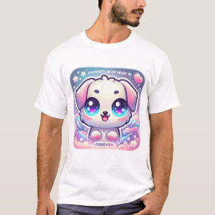 Pawprints auf My Heart T - Shirt Niedlich Puppy Ka