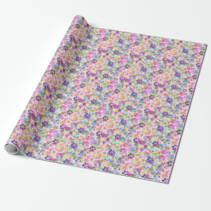 Pawprints auf rosa Wrapping Paper Geschenkpapier