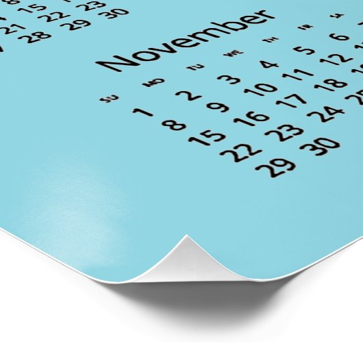 Pawprints Design 2026 Calendar Poster (Ecke)