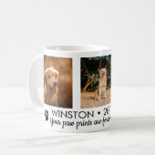 Pawprints Foto für Hunde-Memorial-Tasse Kaffeetasse (Vorderseite Links)