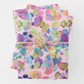 Pawprints in Rosa Geschenkpapier Set (Beispiel)