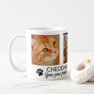 Pawprints Katzen-Gedenkfoto-Kaffeetasse Kaffeetasse
