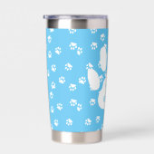 Pawprints Monogramm Thermobecher (Rechts)