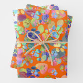 Pawprints überall geschenkpapier set (Beispiel)