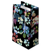 Pawprints überall kleine geschenktüte (Rückseite Schrägansicht)